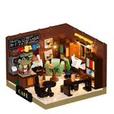 Bright interior view of the book cafe.