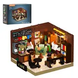 Cafe set with product box in daylight.