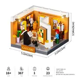 Lumibricks Art Gallery with dimensions and build stats.