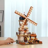 Hand turning windmill crank.