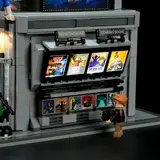 Lit cinema poster display