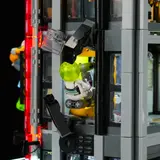Minifigure wall climb, lit sign
