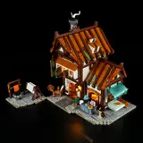 Overhead view of illuminated roof.