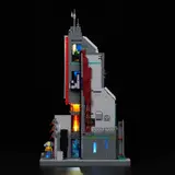 Back view of lit Lumibricks Tower.