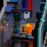 Close-up of lit internal room with equipment.