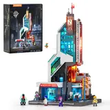 Lumibricks Neo-Corp Tower with box, unlit.