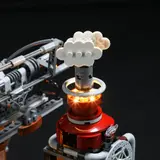 Lit steam vent.