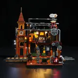 Lit Steampunk Station.