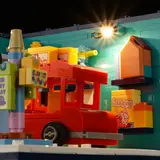 Close-up of lit Toy Store right interior.