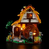 Frontal view, mill illuminated