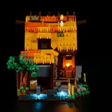 Side view, glowing river