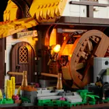 Entrance, wheel, and glowing water