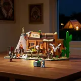 Trading Post on table, room at night.