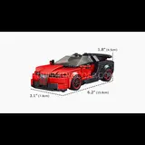 Mould King Veyron model with dimensions.