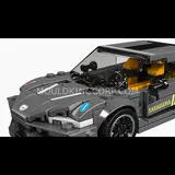 Rear view of the race car model.