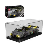 Supercar model in display case with box.