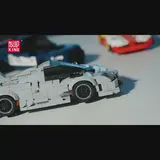 Mould King Shelby GT500 Police Car set in display case.