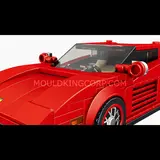 Front-quarter view of Testarossa model.