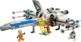 LEGO X-Wing model with minifigures.